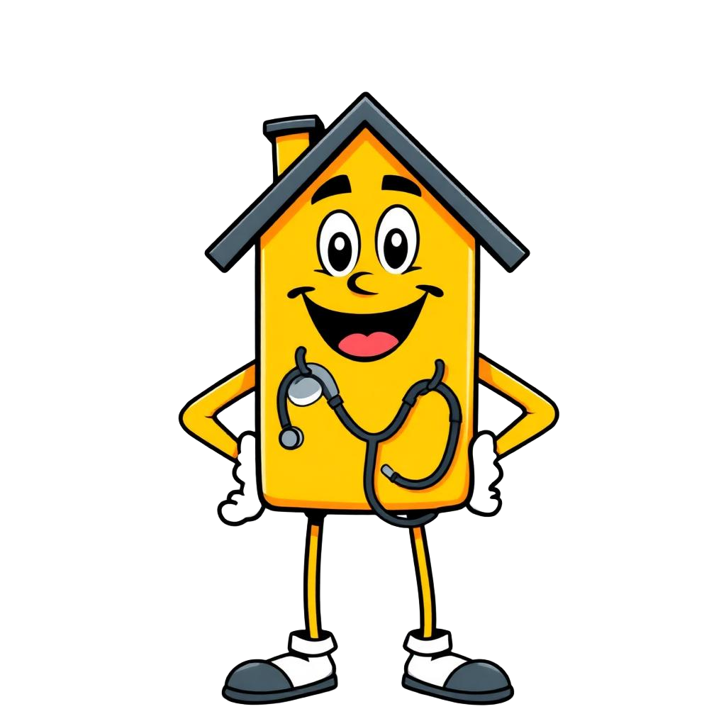 Mascote Dr. das Chaves, chave amarela com estetoscópio